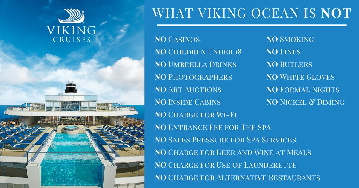 Viking knows what they are and are not...and they are not a one-size-fits-all cruise line.