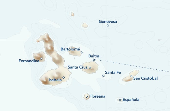 Galapagos Islands On A Map | Galapagos Last Minute