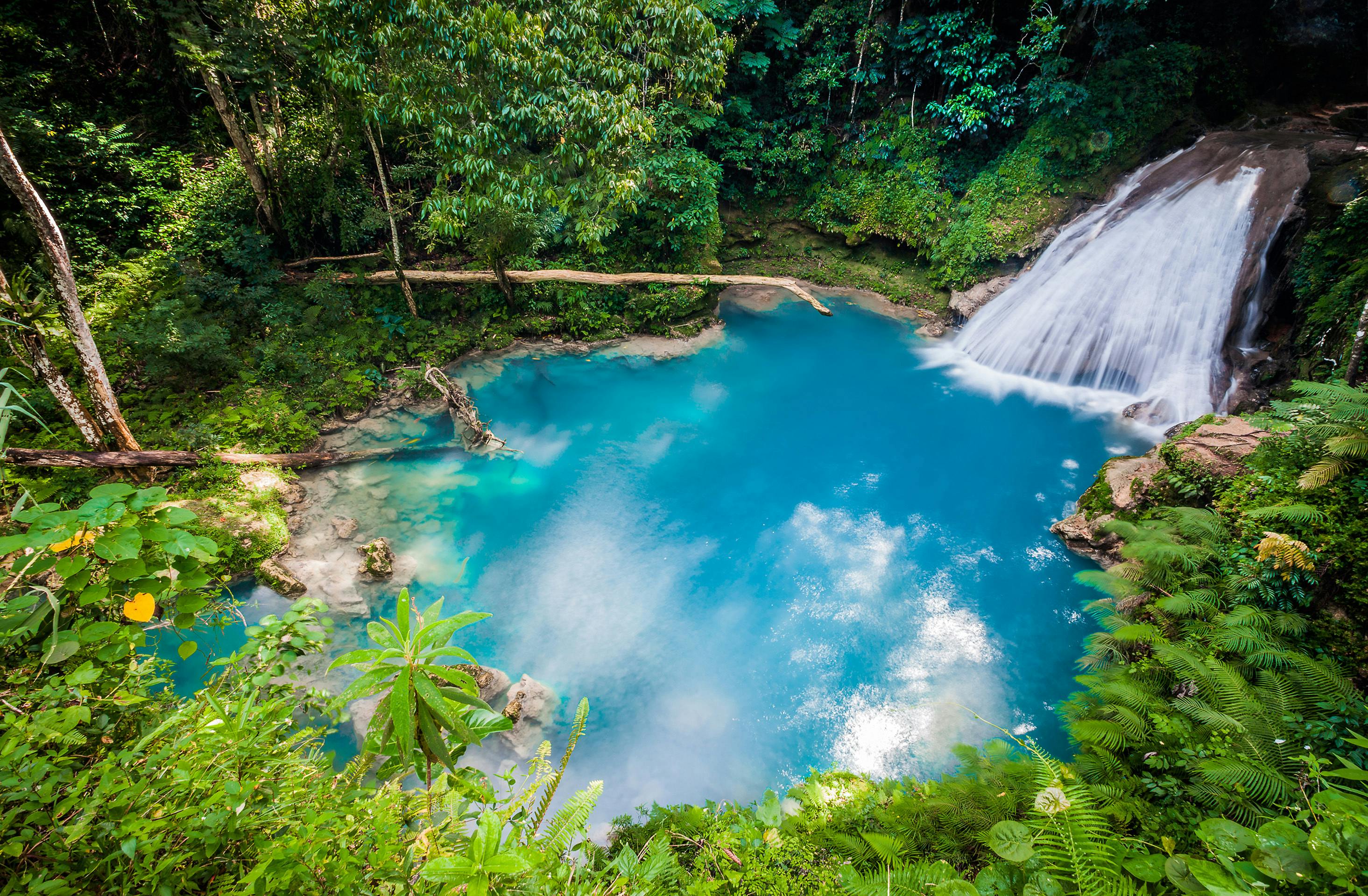 The Blue Hole Waterfall in Ocho Rios is stunning and still considered a hidden gem to most travelers.