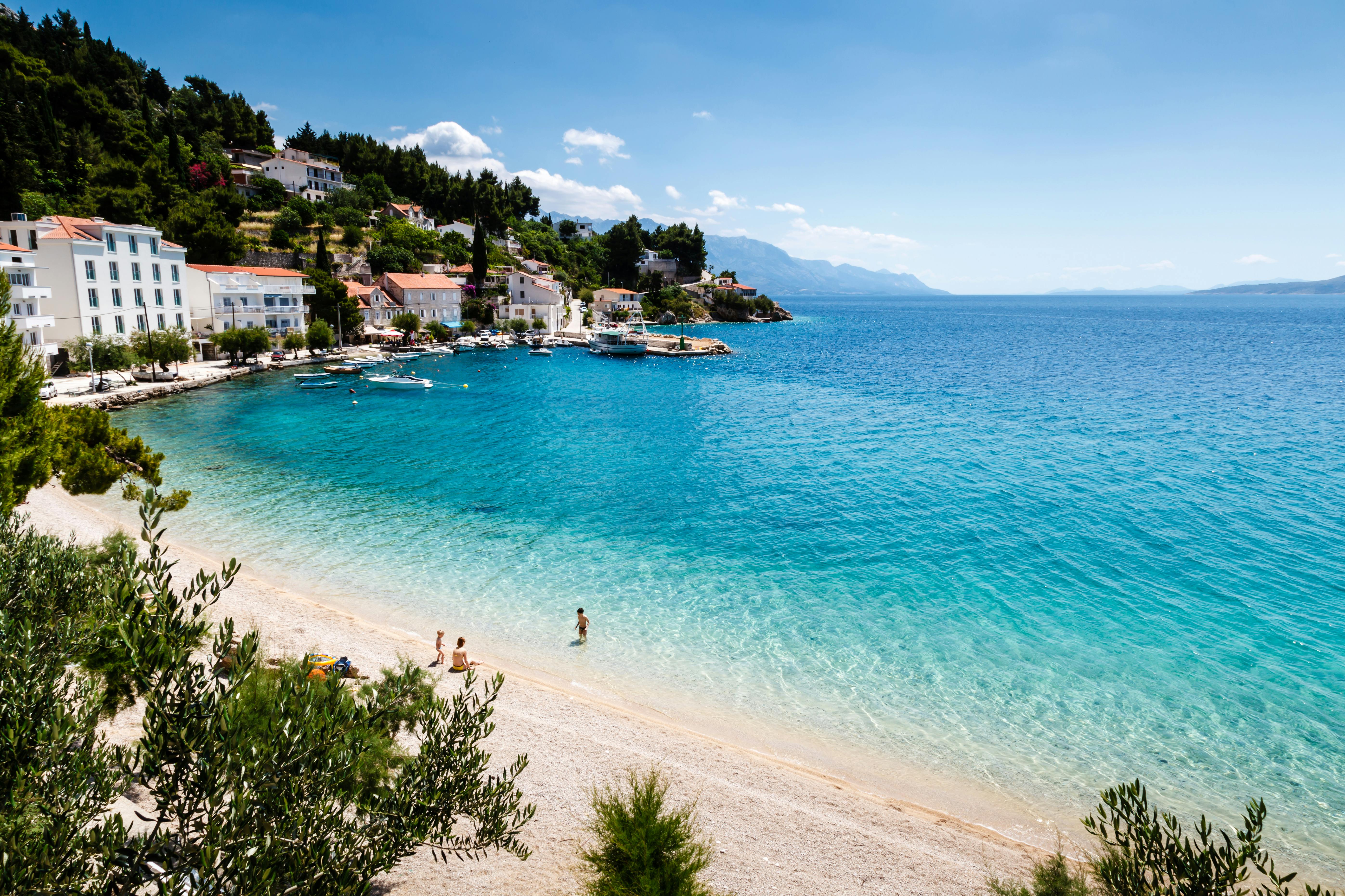 Bačvice Beach in Split, Croatia
